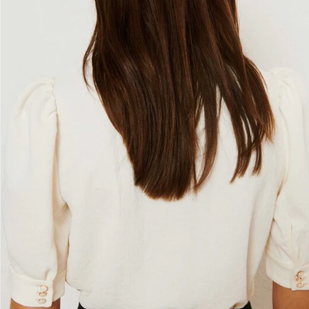 ba&sh Elegant Cream Blouse with Button Details